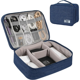 Водонепроникна сумка-органайзер для кабелів та аксесуарів Elekronik, темно-синій