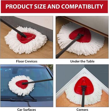 Replacement heads for Ocedar Mop, replacement head, EasyWrin Spin Mop heads, easy cleaning, 5 pieces