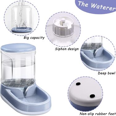 Automatic Pet Feeder and Water Dispenser - 3.8L Dual Bowl - for Dogs & Cats - Large Capacity