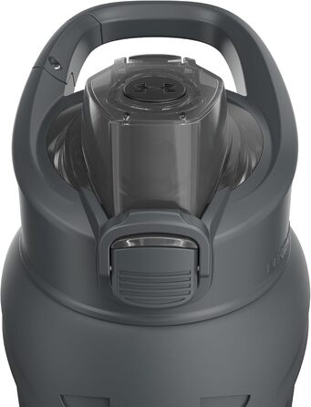 Under Armour Stainless Steel Water Bottle, Insulated, Carabiner Clip, Leakproof, for Kids and Adults, All Sports, Gym, 680 ml (710 ml, Slate Gray)