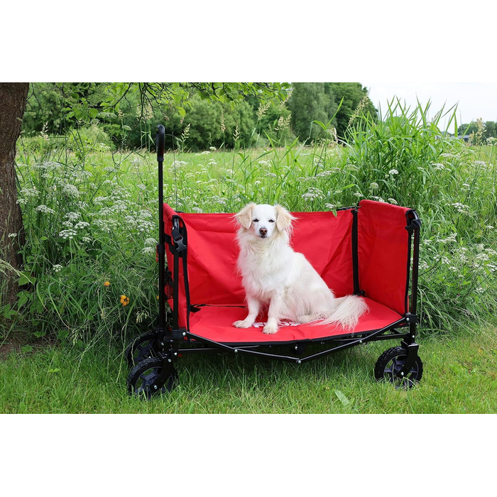 Фросал Візок для собак Бруно, чорний, складний | Транспортний візок для собак з легким доступом