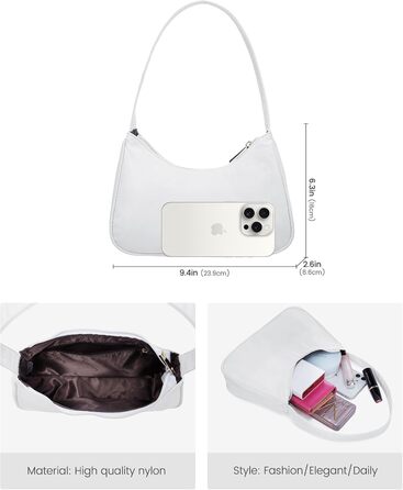 Сумка LOVEVOOK жіноча мініатюрна через плече, клатч, біла нейлонова для побачень, вечірок, покупок