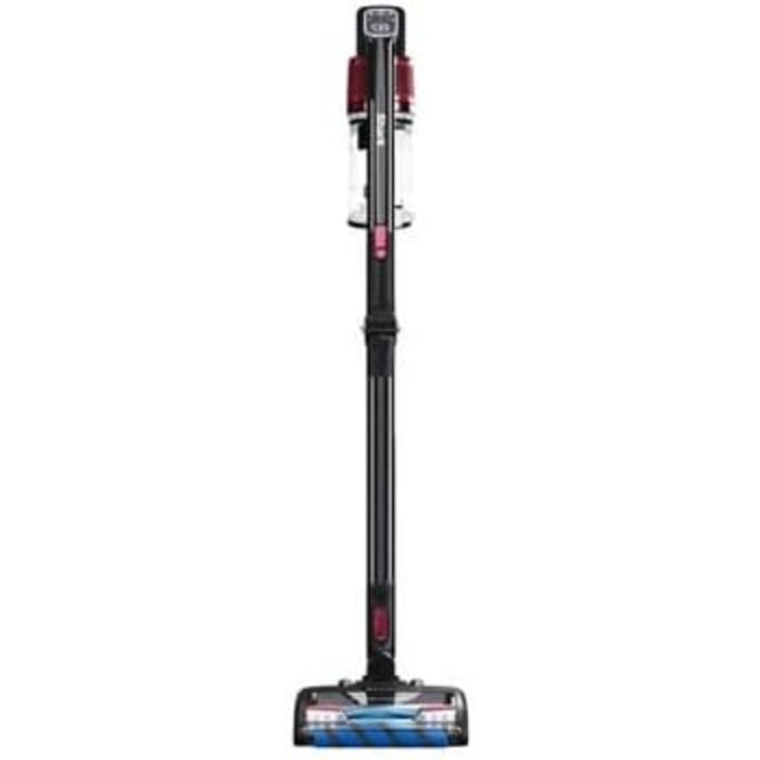 Бездротовий пилосос Shark IZ300EUT: акумулятор 60 хв, DuoClean, насадка для тварин, антизаплутування волосся, 20 см щілинна насадка, чорно-червоний