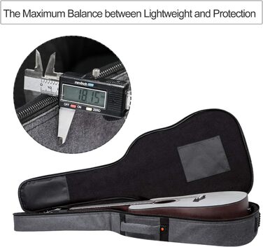 Чохол для гітари Cahaya Gig Bag сірого кольору, водонепроникний, 18 мм