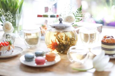 Чайник Teabloom Classica: скляний чайник з нержавіючою сталею, 1200 мл, з чайним ситечком