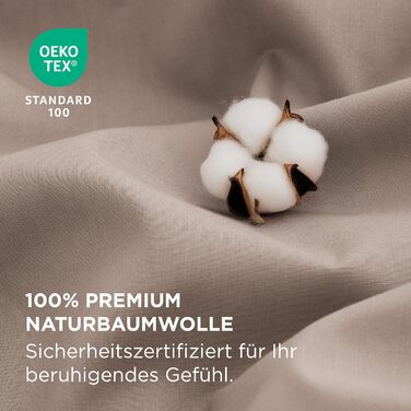 Комплект постільної білизни BEDSURE 135x200 з бавовни (4 шт.) - сірий колір, комплект з 2 наволочок 80x80 см, Oeko-TEX сертифікація, застібка на блискавку (155 x 220 см, хакі)