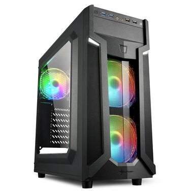 Корпус ПК Sharkoon VG6-W RGB - ігровий, з підсвічуванням RGB