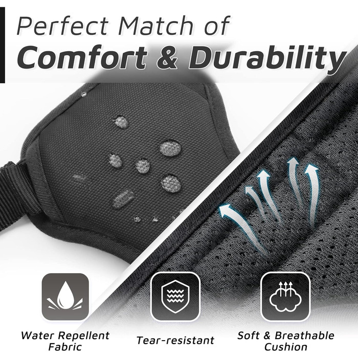 Нагрудник для собак великих порід Eagloo, чорний, розмір L, анти-тяга, з відбиваючими смугами, регульований