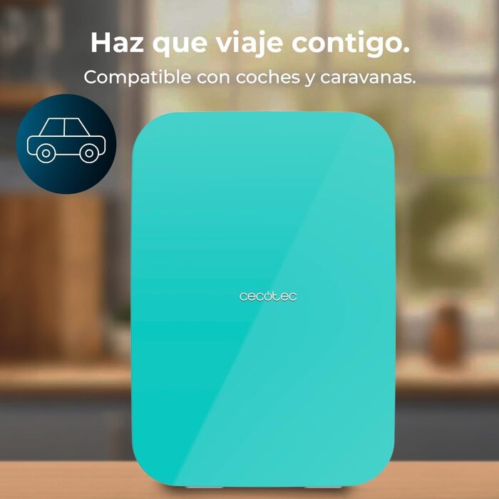 Холодильник Cecotec Bolero MiniCooling 25L: 12V/220V, для авто та кемпінгу, охолодження/нагрівання, 25л, м'ятний колір