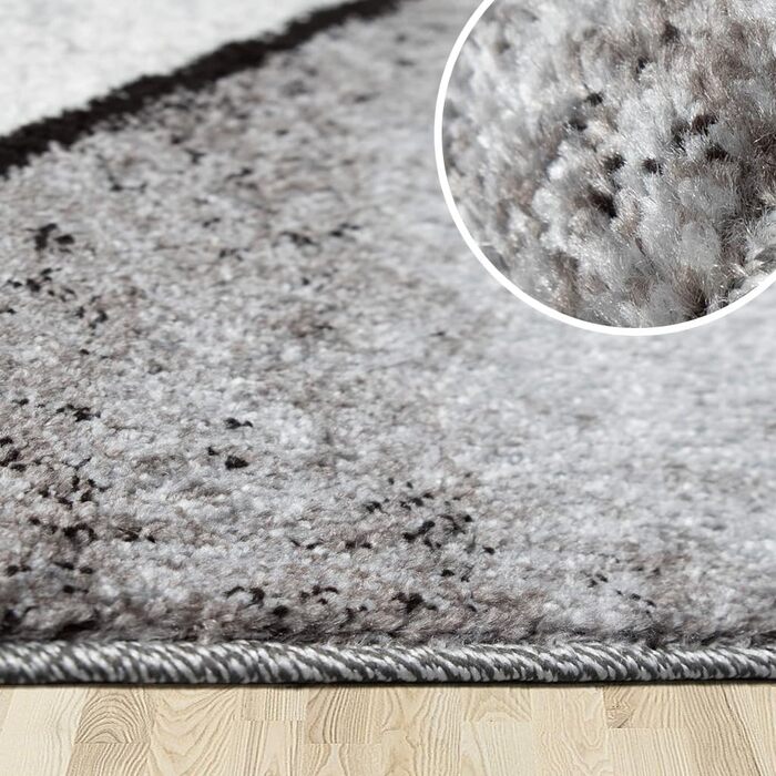 Теппих oKu-Tex для вітальні [80x150 см] з м'яким коротким ворсом - кольоровий килим для вітальні - сучасний геометричний дизайн хвилястим малюнком - німецька якість (Блакитний, 200 x 290 см (Прямокутний))