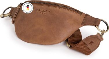 Чоловіча/жіноча сумка через плече Berliner Bags Preiu Bauchtasche - шкіряна поясна/crossbody сумка (Camel, M)