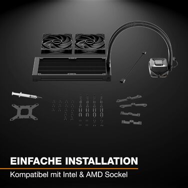 Система водяного охолодження be quiet! Pure Loop 3 240 мм для AMD/Intel, 2x 120 мм вентилятори Pure Wings 3, тиха помпа