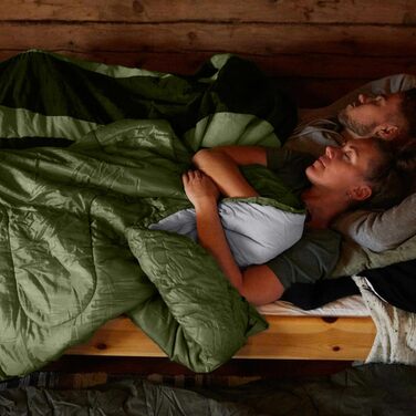 Зелений спальний мішок 220x85 см, водонепроникний, 3 сезони, 1.6 кг, для дому та відпочинку на природі