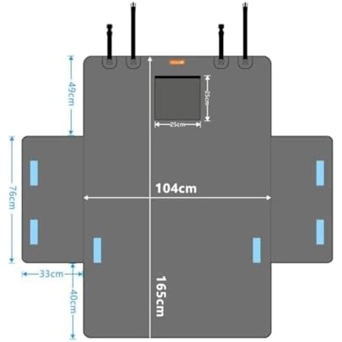 Захист для багажника автомобіля Alfheim для собак, неслизький, водонепроникний, антифлексинговий, для маленьких авто та SUV