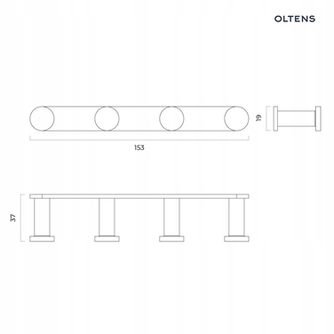 Гачок для дюбелів Oltens, жовтий