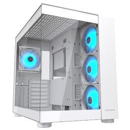 Корпус для ПК Cougar Cube Midi-Tower, загартоване скло, 3 вентилятори FV150 ARGB, білий