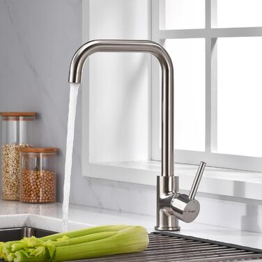 Кухонний змішувач IBERGRIF M22105A, однолеверний, сірий матовий, для кухні