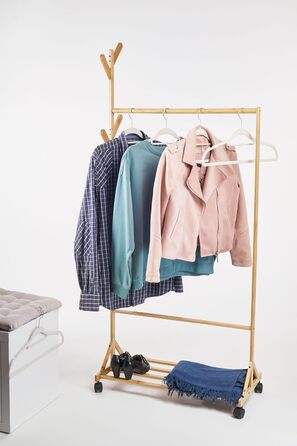 В'язки для одягу OGIVO - набір з 20 шт. - антиковзаючі вішалки для гардеробу - для краваток, з обертовим гачком 360° - з вирізами для плечей (Бежевий)