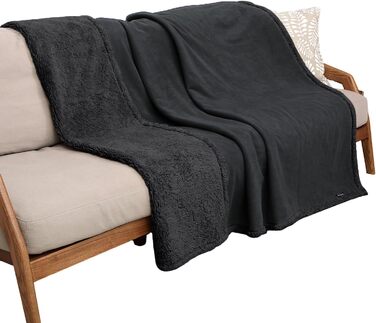 Водонепроникний плед для собак та котів, миючий, чорний (150 x 120 см)