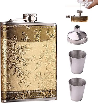 Фляга з нержавіючої сталі, 237 мл, набір, металевий стакан для напоїв, з гвинтовою кришкою, для туризму, кемпінгу, барбекю, бару
