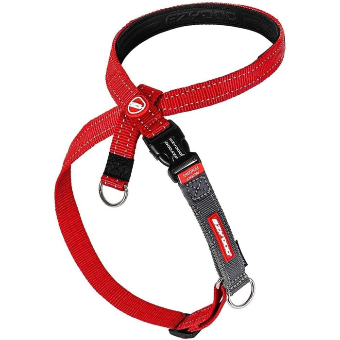 EzyDog Anti-Pull Harness for Dogs - Crosscheck Dog Harness for Small, Medium and Large Dogs, Dog Training Accessories, Reflective, Adjustable Sizes (XS, Red)