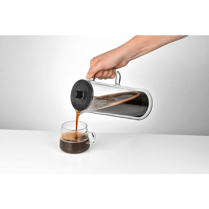 WMF Coffee Time Coffeepress double-walled 0.75l, French Press, coffee maker for 6 cups, glass, dishwasher-safe