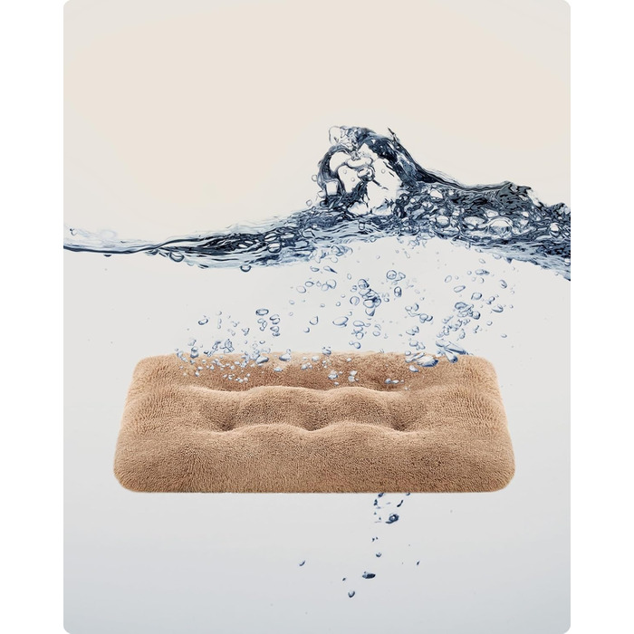 Ліжко для собак Feandrea, м'який килимок для собак, плюшевий килимок, 65 x 45 см, м'яка підкладка, можна прати в пральній машині, багатофункціональне, Ombré Grey PGW200G01 Ombré Grey (122 x 74 x 10 см, верблюжий колір)