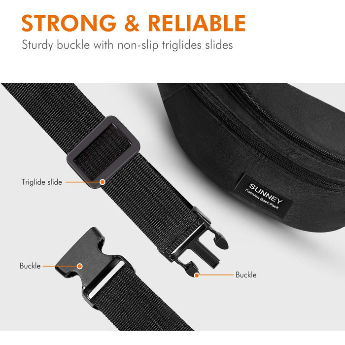 Поясна сумка SUNNEY для жінок та чоловіків, водонепроникна, з декількома кишенями, регульованим ременем. Підходить для спорту, подорожей, бігу, піших прогулянок та велоспорту
