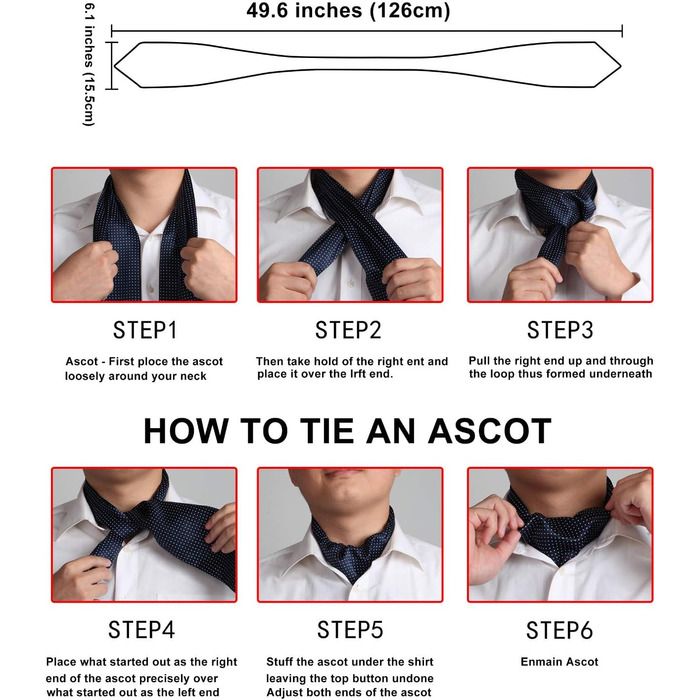 HISDERN Шовковий краватко-шарф чоловічий Paisley, краватка-аскот, нагрудна хустка та кишеньковий хустинка, набір для весілля/бізнесу (Помаранчевий)