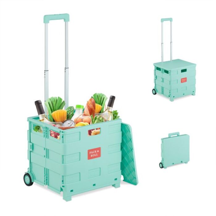 Relaxdays Shopping Trolley with Lid