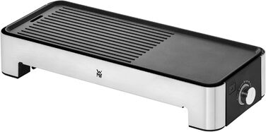 WMF Kitchen Mini Electric Table Grill for 2 with Vegetable Pan - Compact Electric Grill, Adjustable Temperature, 1000W
