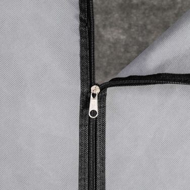 axentia Wardrobe, approx. 75 x 150 x 50 cm, Grey-Black