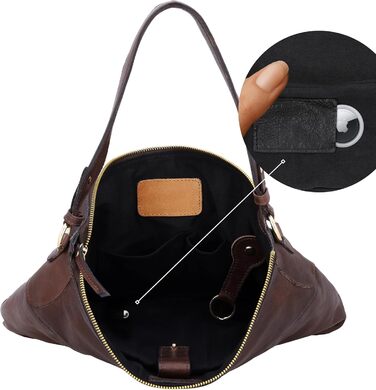 Сумка Gusti Shopper Leder Hannah - жіноча шкіряна сумка-шопер через плече (Каштановий)