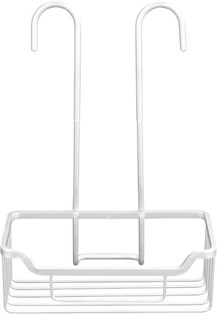 WENKO Thermostat-Dusch-Caddy Milo, Shower Caddy for Hanging on the Faucet, Shelf Made of Aluminum (Rust-Proof), 25 x 36 x 14 cm