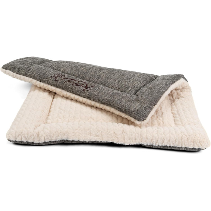 TrendPet Лежанка для собак і котів, двостороння, з підкладкою, 90x65 см, бежева