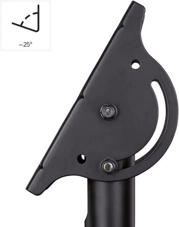 Hama TV Ceiling Mount - Adjustable, Tilting, Swivel, Foldable - Fits TVs 19-65 Inch - Black (Single)