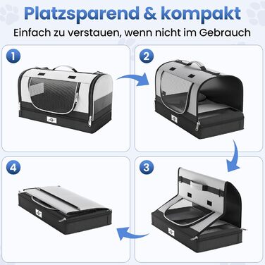 Транспортна сумка Smart-Planet® для котів та собак до 8 кг, 50x30x30 см, знімний піддон, зручний ремінь для перенесення