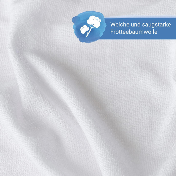 Velfont Mattress Cover (2-Pack) 90x200cm Cotton Terrycloth with Zipper Oeko-TEX Certified