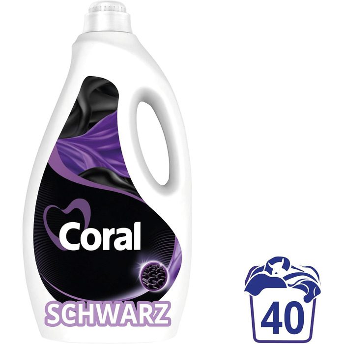 Рідкий пральний засіб Coral Black Velvet для чорного одягу, 2.16 л, 6 наборів по 2 шт (12 шт)