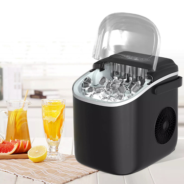 Льодогенератор Ice Cube Maker, чорний, 12 кг/24 год, з автоматичним вимкненням