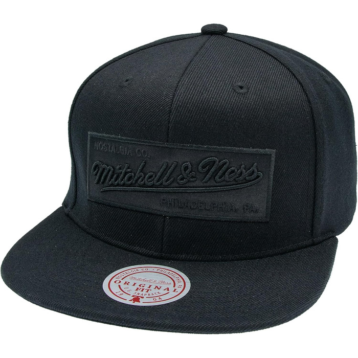 Кепка Mitchell & Ness 2 Tone Box Logo Snapback чорного кольору (однак розмір)