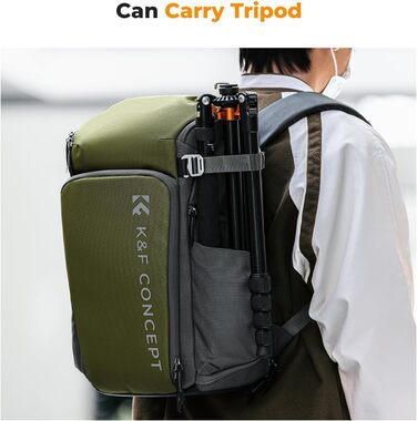 Рюкзак для фотокамери K&F Concept Alpha, 25L, чорний, з відділенням для 16-дюймового ноутбука, сумісний з Canon/Nikon/Sony/DJI Mavic