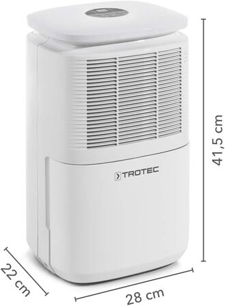 Електричний осушувач повітря Trotec TTK 30 E – продуктивність 12 л/день – площа 15 м² / 37 м³ – з автовимкненням
