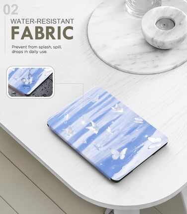 Чохол MoKo для Kindle Paperwhite 12-го покоління (2024) та Kindle Colorsoft Signature Edition (2024), PU шкіра, авто-сон/пробудження, сірий ліс (сніговий метелик)