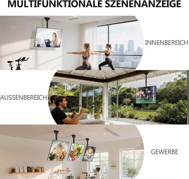 Кронштейн для телевізора WALI поворотний, настінний, 66-165 см (до 45 кг), VESA 400x400, чорний