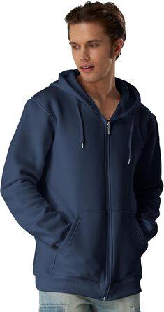 Світшот з капюшоном Smith & Soo для чоловіків (XL, темно-синій) – якісна бавовняна суміш, спортивний стиль