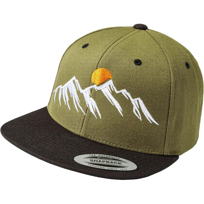 Кепка Baddery Outdoor Cap Mountain View для чоловіків та жінок - похідне спорядження, аксесуари для піших прогулянок, універсальний розмір (Olive-Black)