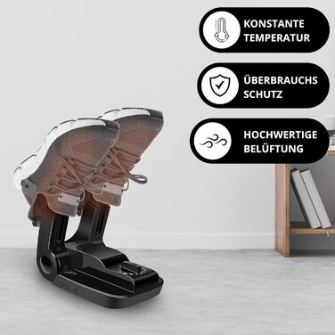 Сушарка для взуття Vonia з таймером - освіжувач взуття - усуває неприємний запах - чорна (стандартна)