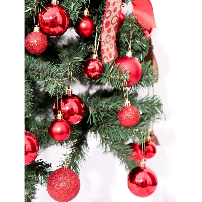 24 штуки новорічних кулі для ялинки, 4 см, пластик, міцні, для декору ялинки