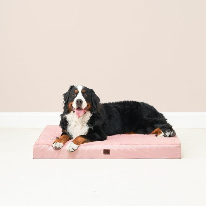 Ортопедичне ліжко для собак середніх порід EHEYCIGA 89x58x9 см, м'яке, миється, рожеве